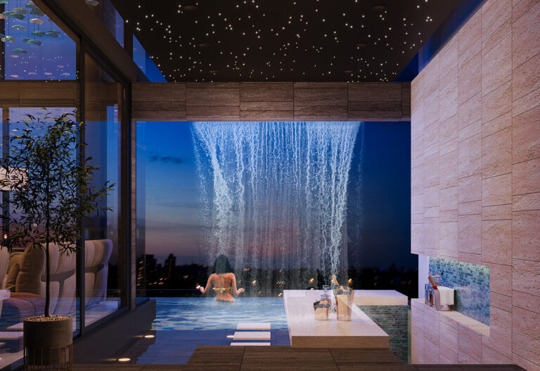 023 Pool Terrace To Outside Night